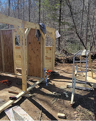 Progress on the barn