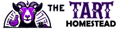 Logo of goat and hen and the words The Tart Homestead